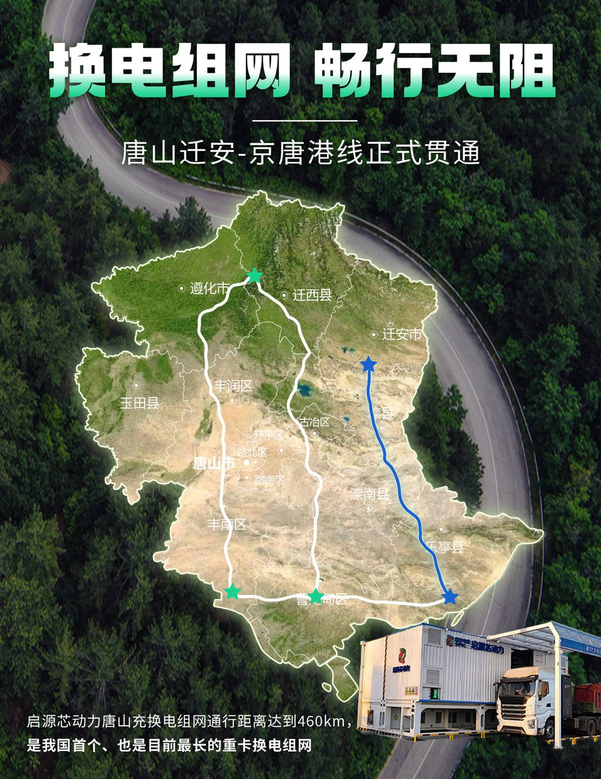 国内首个、最长的重卡换电组网贯通！